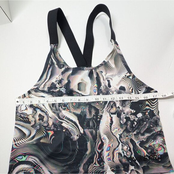 Nike Pro Coral Print Training Top Womens Small Abstract Racerback Psychedelic - Picture 9 of 11